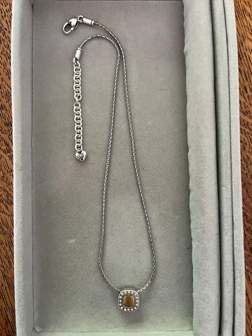 Brighton Reversible Necklace Silver and Gold or Silver and Black
